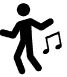 Person dancing to music